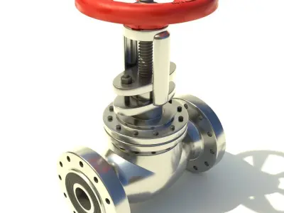 Realistic Globe Valve 3D model