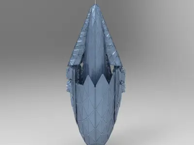 Cyberpunk Gangster elite dome shard tower ruin 2 3D model