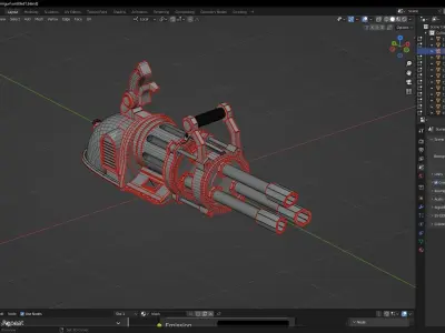 Arcane Jinx Minigun 3D model