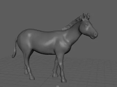 ZEBRA Low-poly 3D model