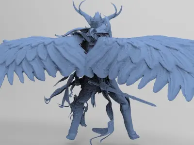 Angel warrior Stylized 3D model