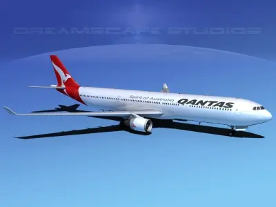 Airbus A330-300 Qantas 3D model