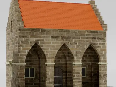 Medieval City Gate Free 3D model