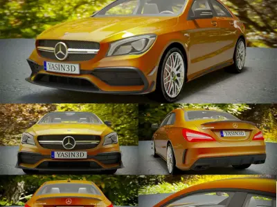 Car Mercedes Benz Cla45 Amg 2017 Free 3D model