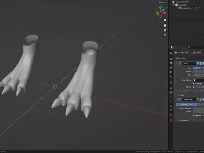 Dragon foot for your dragon or dinosaur Low-poly 3D model