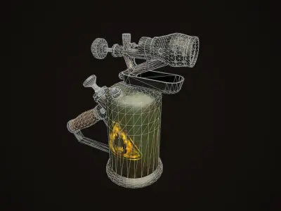 GASOLINE BLOWLAMP Low-poly 3D model