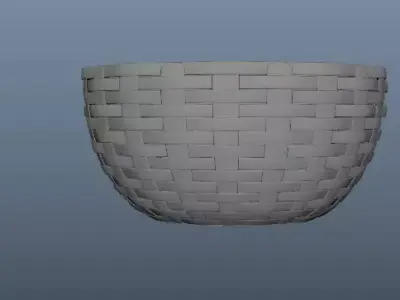 Woven Basket Free 3D model