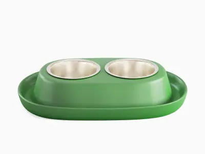 Plastic Pet Bowl 02 3D model