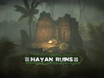 Mayan Ruins Low-poly 3D model