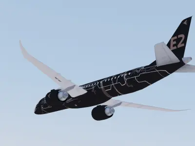 Embraer E-195 E-Jets E2 Tech Lion profit hunter 3D model