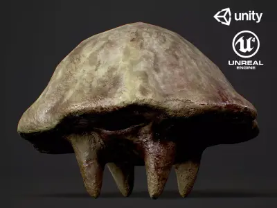 Mushroom Monster2 - Game Ready Low-poly 3D model