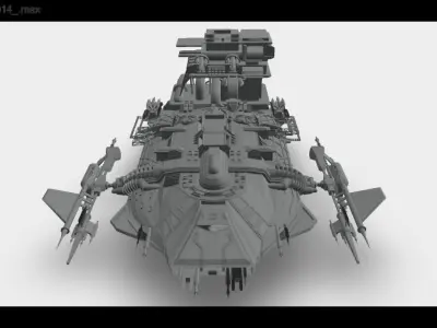 Alien spaceship Low-poly 3D model get