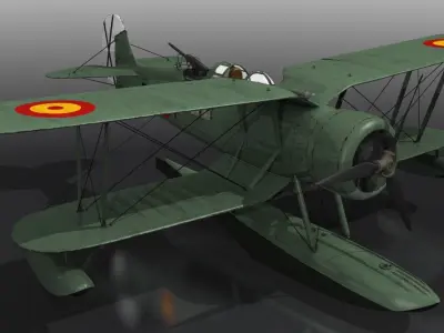 RO43 Spanish Air Force Low-poly 3D model