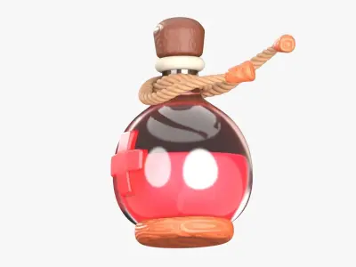 Health Potion 3D Illustration 3D model