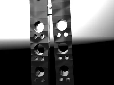 Balisong Butterfly Knife With Plastic Handle Low-Poly Game Ready Low-poly 3D model