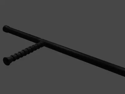 baton weapon melee Free low-poly 3D model