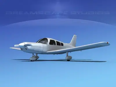 Piper PA-28-235 Cherokee Bare Metal 3D model