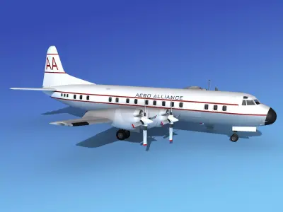 Lockheed L-188 Electra HP Aero Alliance 3D model