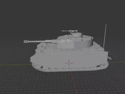 Panzer IV Ausf H - German Medium Tank WWII 3D print model