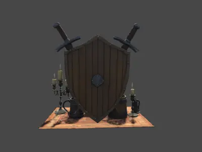 Medieval Tavern Essentials Pack Low-poly 3D model