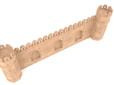 Palace Boundry Wall 3D model