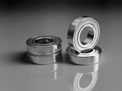 Cartridge Bearing 6901ZZ Low-poly 3D model