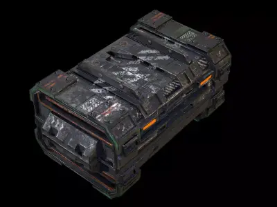 Military Crate Game Ready Low Poly 3D Model - VR Low-poly 3D model