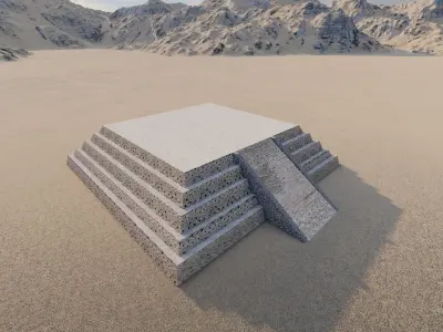 Zigurat ancient pyramid-Ziggurat Temple 3D model