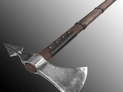 Ardent Ax With Ornament 3D model