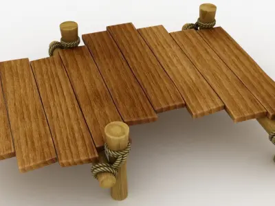 Cartoon Bridge 05 3D model