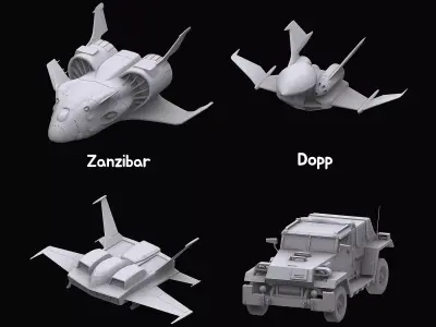 Gundam Zeon Space military Collection 3D model