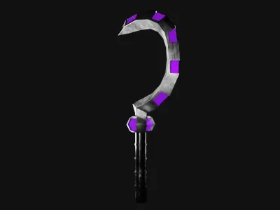 Futuristic Sickle Weapon Free low-poly 3D model
