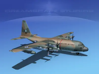 Lockheed C-130 Hercules Greece 3D model