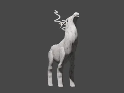 Marble deer 3D model