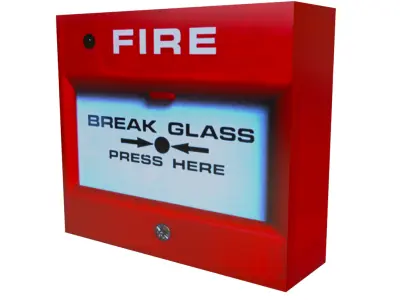 Manual Call Point Fire Alarm Low-poly 3D model