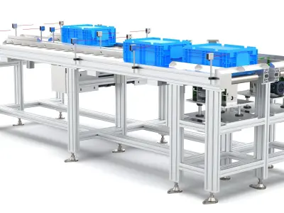 Horizontal Return Drum Line 3D model