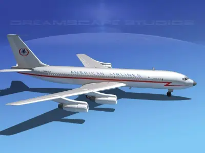 Boeing 707 American Airlines 1 3D model