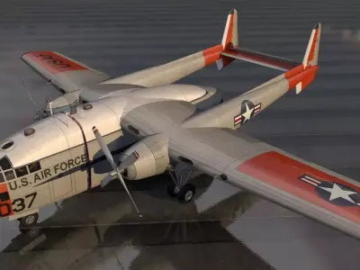 Fairchild C-119 Flying Boxcar 3D model