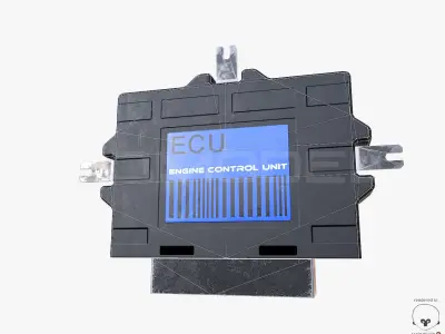 ECU Engine Control Unit PBR Low-poly 3D model