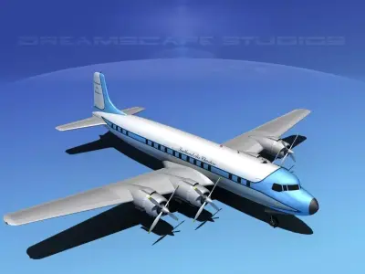 Douglas DC-7C Southeast Air Charter 3D model
