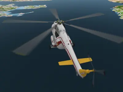 Mi-8T Poland Air Force Animated Low-poly 3D model