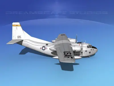 Fairchild C-123B Provider USAF 2 3D model
