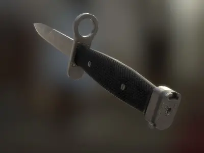 M7 Bayonet assault rifle attachment Low-poly 3D model