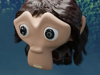 ROCK MONKEY Low-poly 3D model