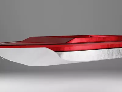 California Performance Jet Boat Hull Low-poly 3D model