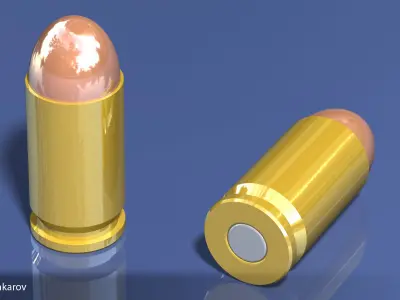 Centerfire Pistol and Revolver Ammunition Collection 3D model