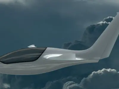 Genesis 2B flying wing sailplane 3D model