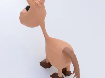 Horse toon 3d model Low-poly 3D model
