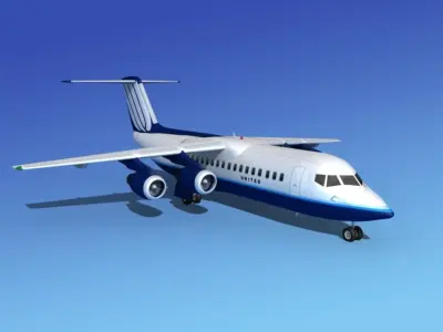 BAe 146-300 United Airlines 2 3D model
