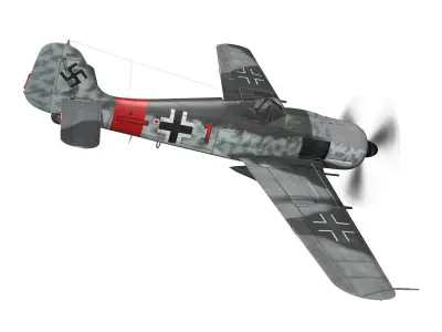 Focke Wulf - FW190 A8 - Rauhbautz VII - Red1 3D model